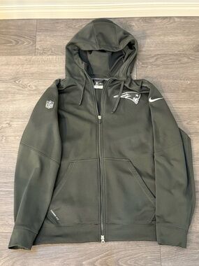 Men's Black Full-Zip Hooded patriots hoodie
